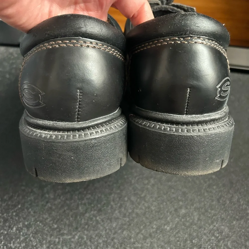 Skechers Men's Black Lace-Up Oxfords Vintage Jammers - Picture 16 of 16